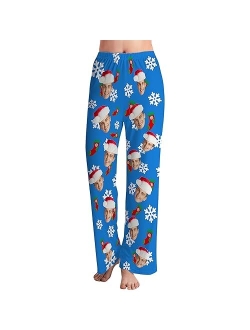 FunStudio Custom Face Pajama Pants with Picture Personalized Photo PJ Bottoms Customized Gifts for Men Women