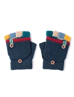 CNGYNI Kids Winter Gloves Children Warm Gloves Baby Boy Girl Knitted Mittens