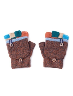 CNGYNI Kids Winter Gloves Children Warm Gloves Baby Boy Girl Knitted Mittens