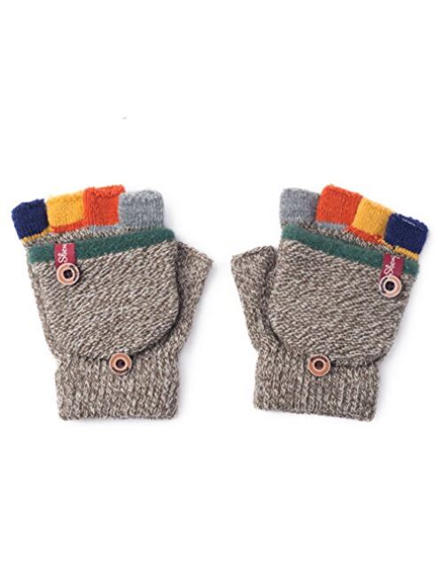 CNGYNI Kids Winter Gloves Children Warm Gloves Baby Boy Girl Knitted Mittens