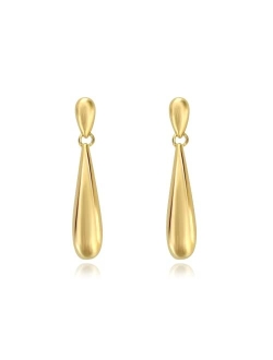 Surrounded Forest Teardrop Earrings - Waterdrop Earrings Gold Dangle Earrings for Women Trendy Upscale Dangly Earrings