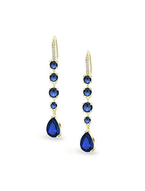 Vetieeimo Teardrop Long Dangle Earrings for Women Trendy Hook Dangling Earrings Fit Wedding Prom