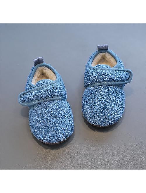 KUBUA Kids Slippers Toddler Boys Girls Winter Warm Outdoor Indoor House Shoes