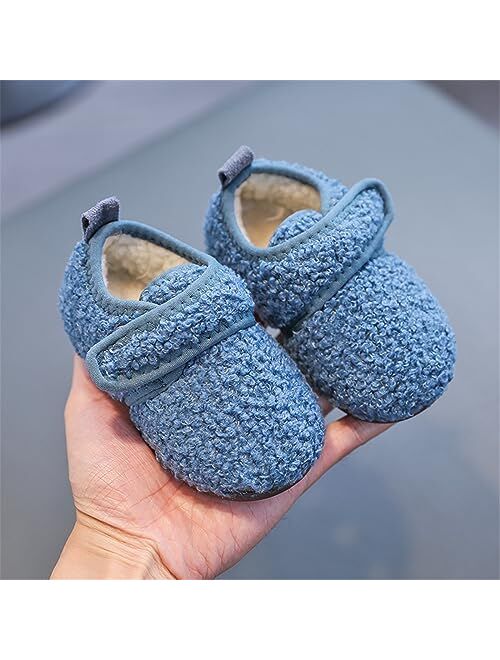 KUBUA Kids Slippers Toddler Boys Girls Winter Warm Outdoor Indoor House Shoes