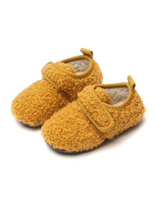 KUBUA Kids Slippers Toddler Boys Girls Winter Warm Outdoor Indoor House Shoes