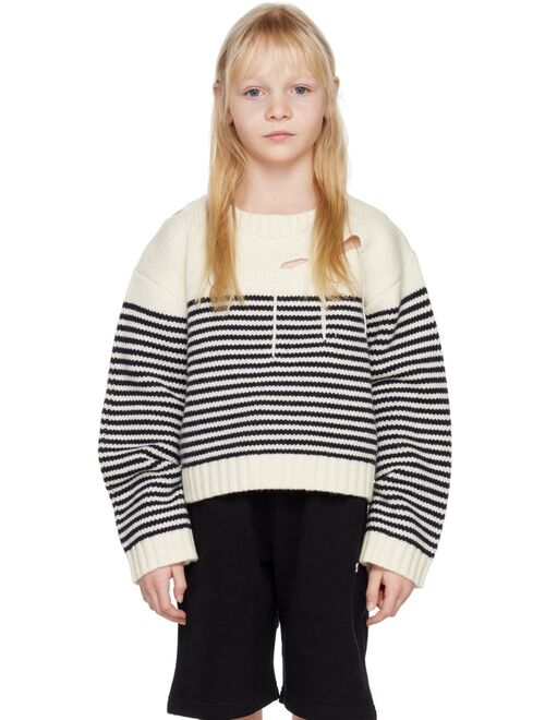 CHARLES JEFFREY LOVERBOY SSENSE Exclusive Kids Off-White Stripe Sweater