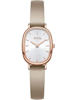 FIYTA Women's Cocoa Series Classic Watch, 2-Hand Quartz, 21mm Oval, 3ATM, Ladies Watches Elegant Gift for Women and Loved Ones