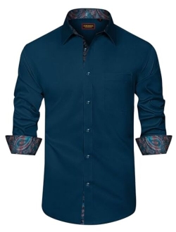 Lion Nardo Dress Shirts for Men Designer Casual Button Down Shirts Long Sleeve Mens Dress Shirts Party Shirts Club Shirt