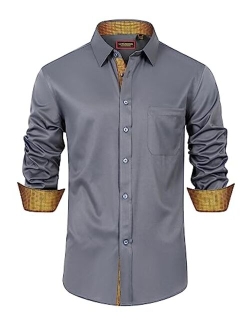 Lion Nardo Dress Shirts for Men Designer Casual Button Down Shirts Long Sleeve Mens Dress Shirts Party Shirts Club Shirt