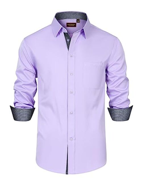 Lion Nardo Dress Shirts for Men Designer Casual Button Down Shirts Long Sleeve Mens Dress Shirts Party Shirts Club Shirt