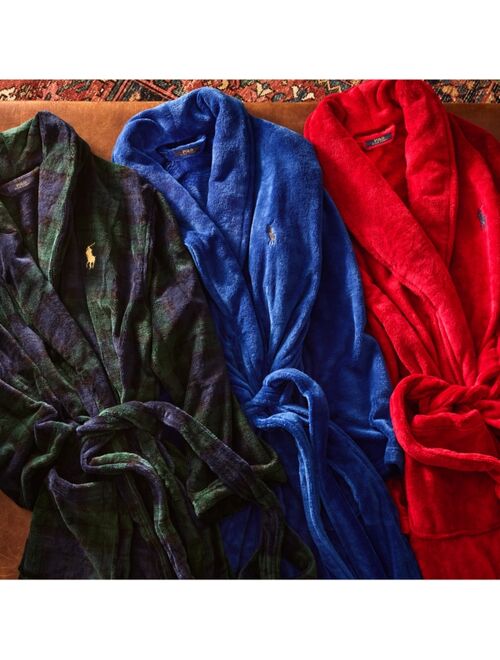 POLO RALPH LAUREN Men's Microfiber Plush Shawl Collar Robe