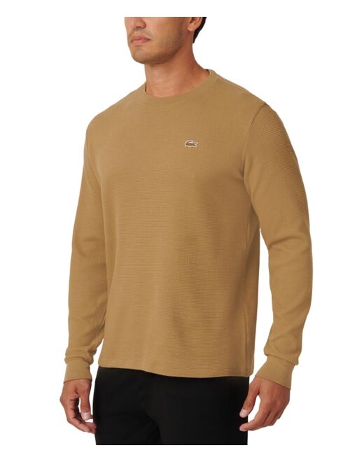 LACOSTE Men's Waffle-Knit Thermal Sleep Shirt