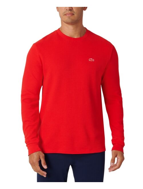 LACOSTE Men's Waffle-Knit Thermal Sleep Shirt