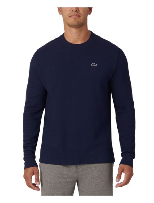 LACOSTE Men's Waffle-Knit Thermal Sleep Shirt