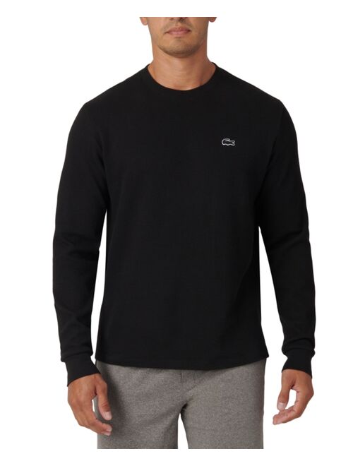 LACOSTE Men's Waffle-Knit Thermal Sleep Shirt