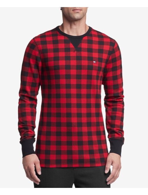 TOMMY HILFIGER Men's Classic-Fit Waffle-Knit Long-Sleeve Pajama T-Shirt