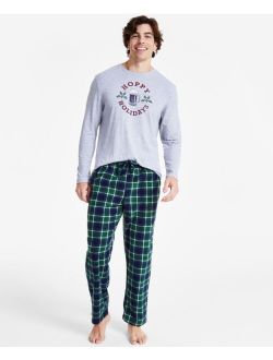 Men's Plaid Fleece Pajama Top & Pants Set, Created for Macy's