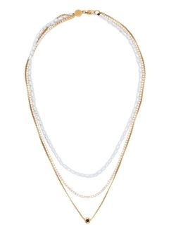 Bimba y Lola pearl-embellished layered necklace