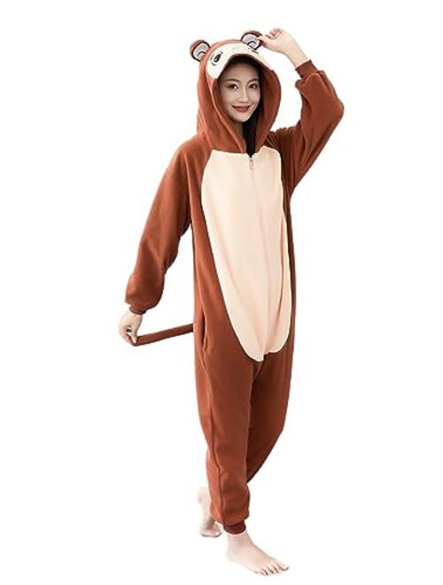 Joyxiamunicorns Unisex Adult Animal Onesie Pajamas Cosplay Costumes Halloween Christmas One-Piece Sleepwear for Women Men