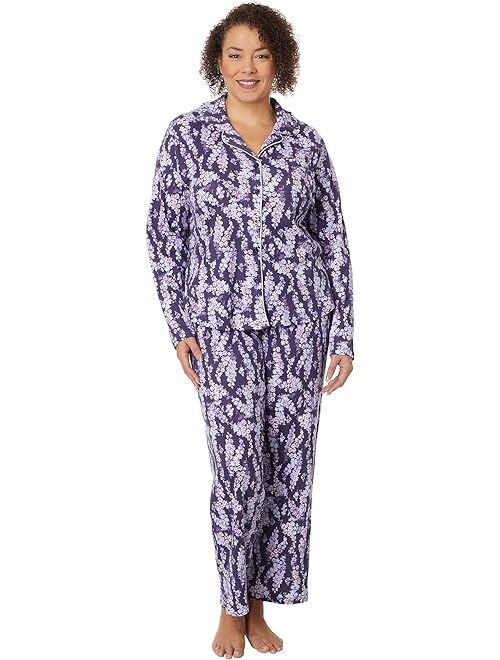 Karen Neuburger Plus Size Floral Girlfriend Notch Collar PJ Set