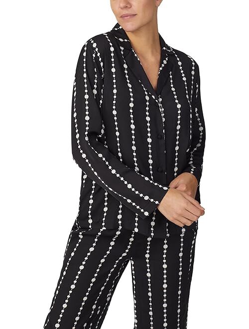 Kate Spade New York Long Notch PJ Set