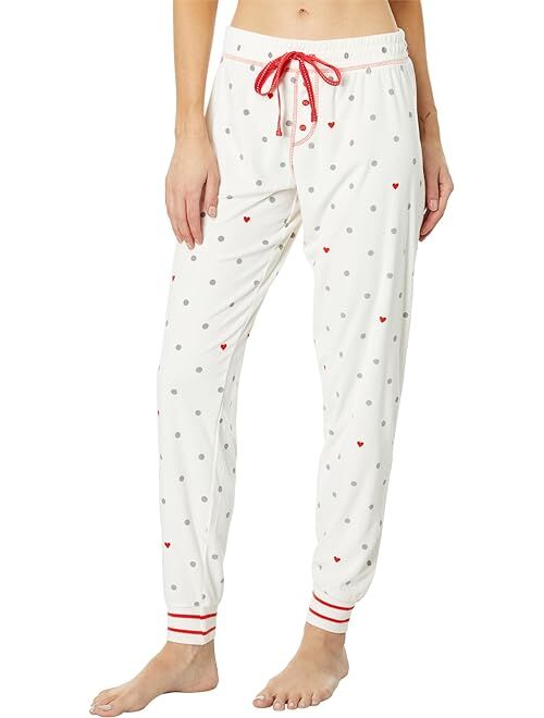 P.J. Salvage Polka Dot Heart Joggers