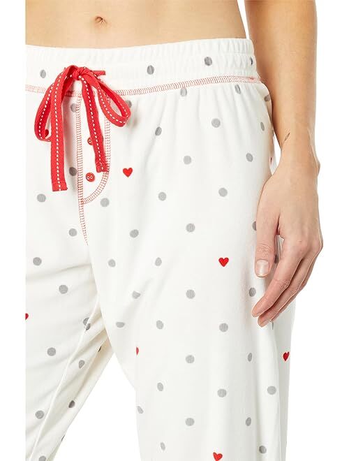 P.J. Salvage Polka Dot Heart Joggers