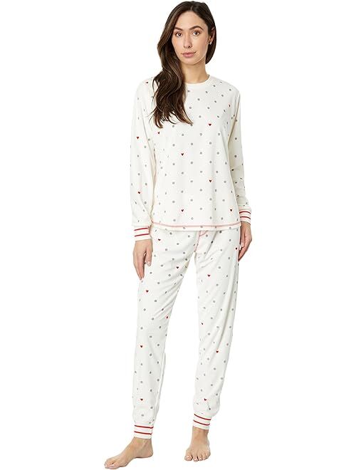 P.J. Salvage Polka Dot Heart Joggers