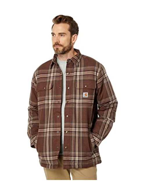 Carhartt Men's 105430 Relaxed Fit Flannel Sherpa-Lined Shirt Jac