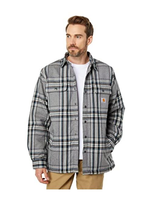 Carhartt Men's 105430 Relaxed Fit Flannel Sherpa-Lined Shirt Jac