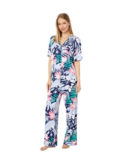 3/4 Sleeve Long Pants PJ Set