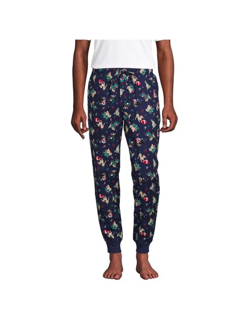 Lands' End Men's Flannel Jogger Pajama Pants