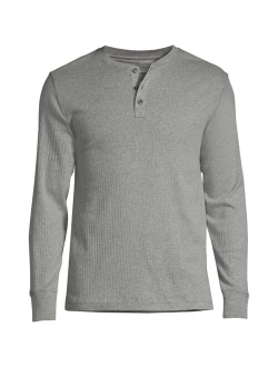 Men's Knit Rib Pajama Henley T-Shirt