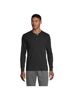 Men's Knit Rib Pajama Henley T-Shirt