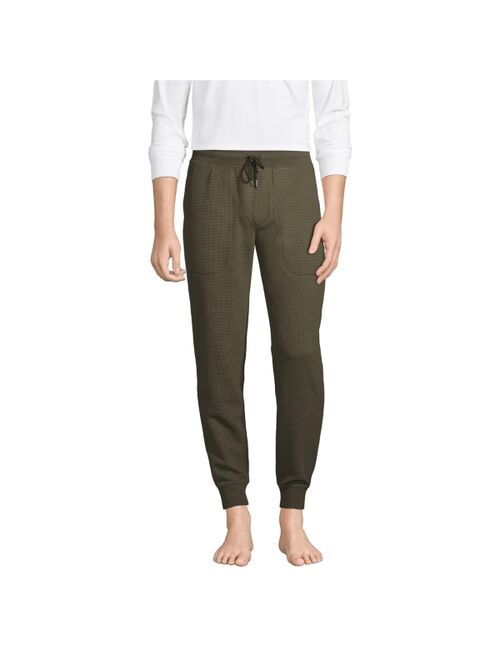 Lands' End Men's Tall Waffle Jogger Pajama Pants