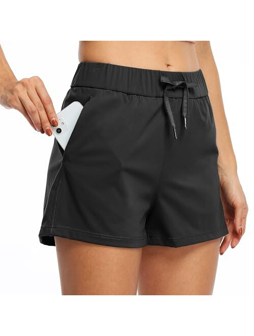 Willit Women's Shorts Hiking Athletic Shorts Yoga Lounge Active Workout Running Shorts Comfy Casual with Pockets 2.5"