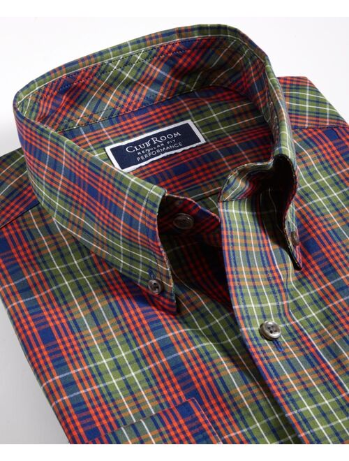 CLUB ROOM Men's Regular-Fit Large Plaid Dress Shirt, Created for Macy's