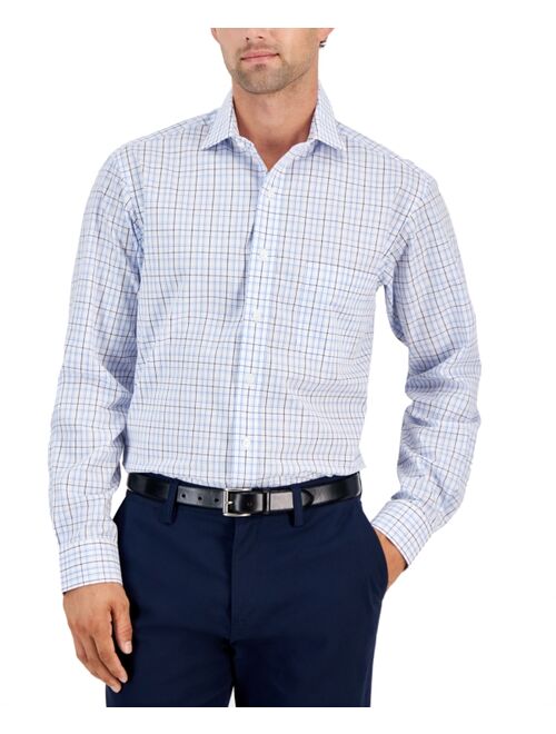 CLUB ROOM Men's Regular-Fit Plaid Dress Shirt, Created for Macy's