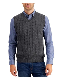 MNCEGEER Mens Knitwear Vest Sleeveless Casual V Neck Slim Fit Pullover Knitted Sweater