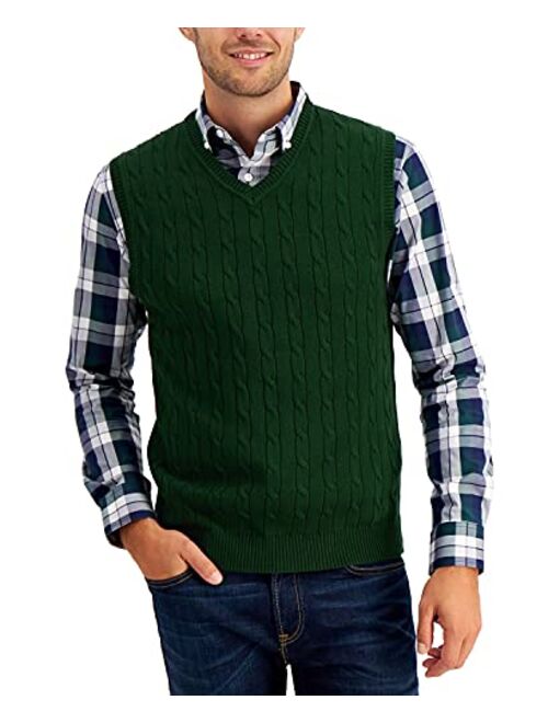 MNCEGEER Mens Knitwear Vest Sleeveless Casual V Neck Slim Fit Pullover Knitted Sweater