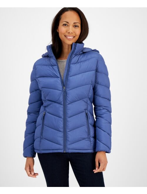 CHARTER CLUB Women's Packable Hooded Puffer Coat, Created for Macy's