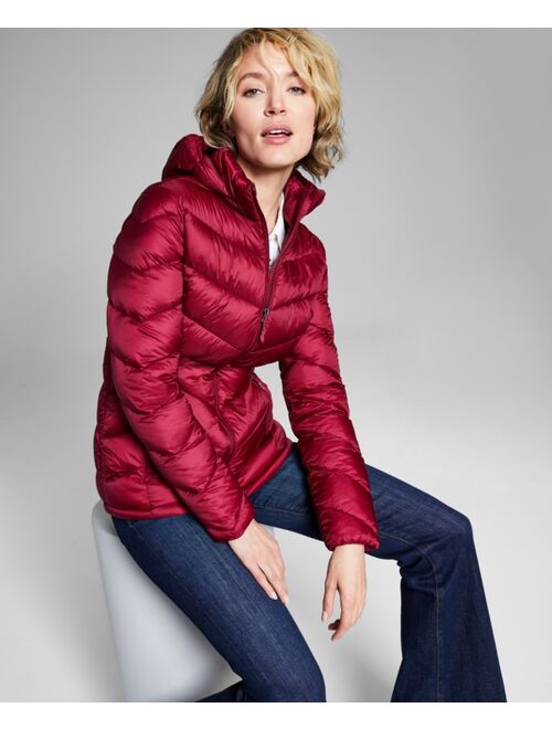 CHARTER CLUB Women's Packable Hooded Puffer Coat, Created for Macy's