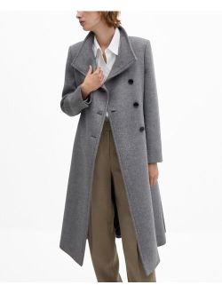 Women's Belted Woolen Coat