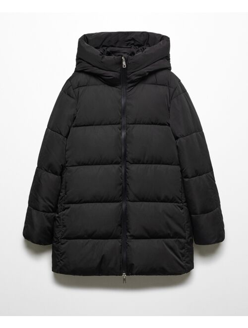 MANGO Women's Hood Quilted Coat