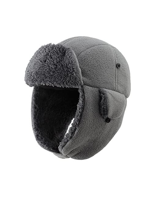 Home Prefer Toddler Boys Winter Hat Long Earflaps Warm Fleece Trapper Hat