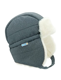 JAN & JUL Cozy-Dry Trapper Hat | Grow-with-Me Adjustable Winter Hat for Baby Toddler