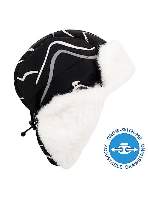 JAN & JUL Cozy-Dry Trapper Hat | Grow-with-Me Adjustable Winter Hat for Baby Toddler