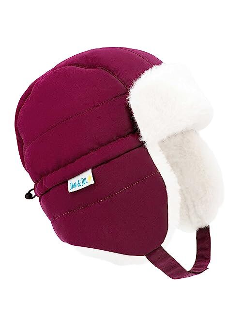 JAN & JUL Cozy-Dry Trapper Hat | Grow-with-Me Adjustable Winter Hat for Baby Toddler