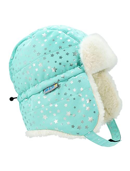 JAN & JUL Cozy-Dry Trapper Hat | Grow-with-Me Adjustable Winter Hat for Baby Toddler