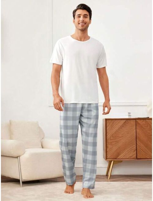 Men S Plaid Patterned Lounge Pants